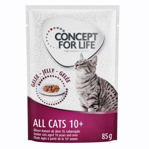 Gemischtes Sparpaket Concept for Life Gelee & Soße 24 x 85 g  - All Cats 10+ in Soße und Gelee            