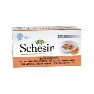 Sparpaket Schesir Small in Gelee 24 x 50 g - Thunfisch mit Papaya