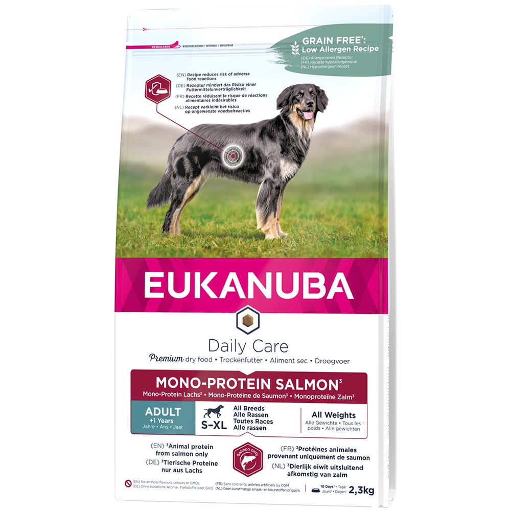 Eukanuba Adult Mono-Protein mit Lachs - Sparpaket: 2 x 2