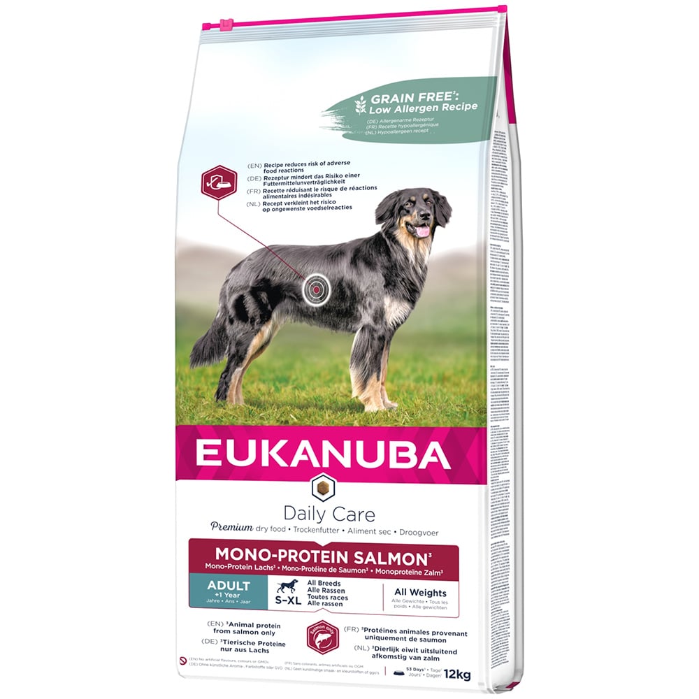 Eukanuba Adult Mono-Protein mit Lachs - Sparpaket: 2 x 12 kg