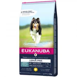 Eukanuba Grain Free Adult Large Breed Huhn - Sparpaket: 2 x 12 kg