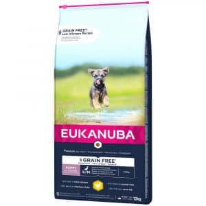Eukanuba Grain Free Puppy Small / Medium Breed Huhn - Sparpaket: 2 x 12 kg