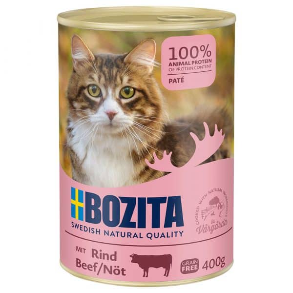 Sparpaket! 24 x 400 g Bozita - Rind Pate