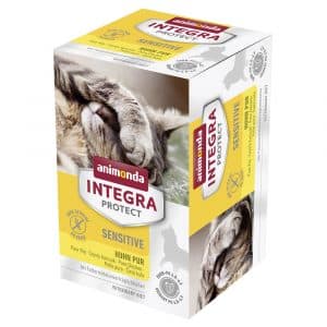 Sparpaket Animonda Integra Protect Adult Sensitive 24 x 100 g Schale - Huhn Pur