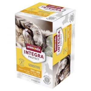 Sparpaket Animonda Integra Protect Adult Sensitive 24 x 100 g Schale - Pute & Reis