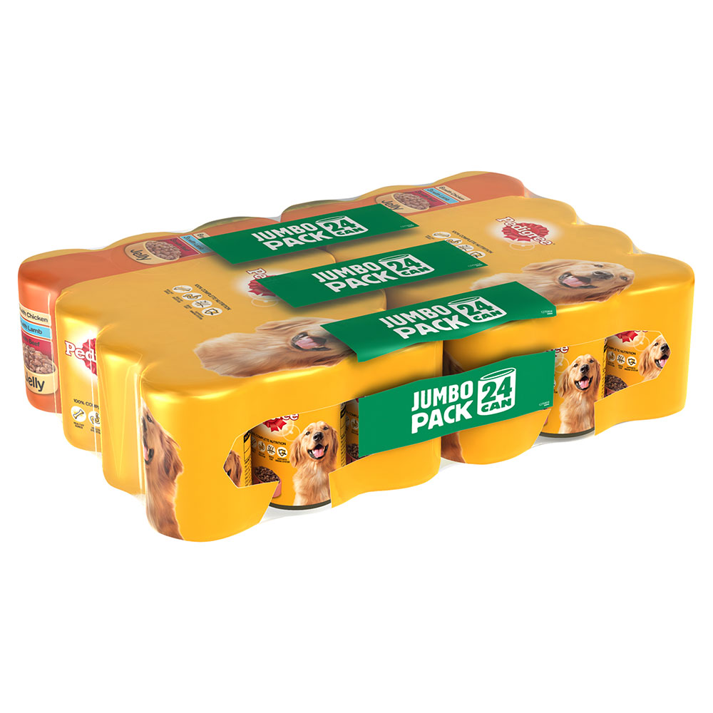 Pedigree Adult Selection Multipack 24 x 400 g Nassfutter für Hunde - Meat Selection in Jelly (24 x 385 g) (Huhn