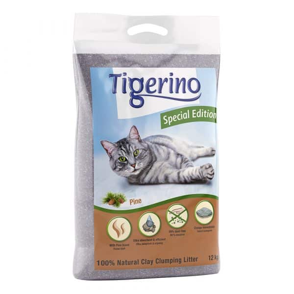 Tigerino Special Edition Katzenstreu - Pinienduft - Doppelpack 2 x 12 kg