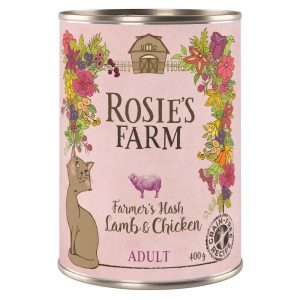 Rosie's Farm Adult 6 x 400 g - Lachs & Huhn mit Garnelen