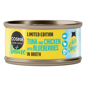 Cosma Nature Sommer-Edition: Thunfisch und Hühnchen mit Blaubeeren - 6 x 70 g