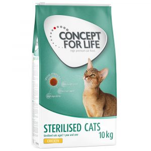 Sparpaket Concept for Life Trockennahrung zum Vorteilspreis - Sterilised Cats Huhn - Verbesserte Rezeptur! (2 x 10 kg)