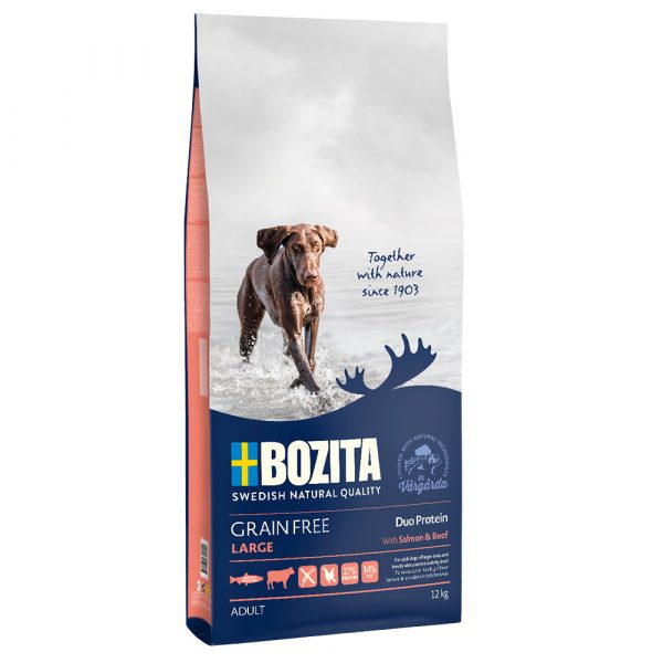 Bozita Grain Free Lachs & Rind für Große Hunde - 12 kg