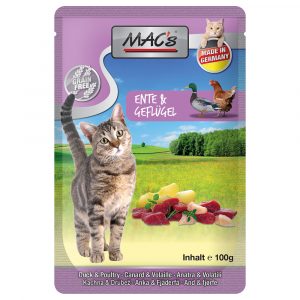 Aktionsangebot - MAC´s Cat Pouch 48 x 100 g - Ente & Geflügel