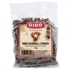 DIBO BARF-Leckerli mit Strauß - 2 x 200 g