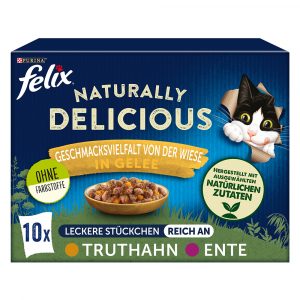 Sparpaket Felix Naturally Delicious 20 x 80 g - Geflügelauswahl in Gelee