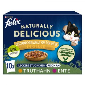 Mixpack Felix Naturally Delicious 10 x 80 g - Geflügelauswahl in Gelee