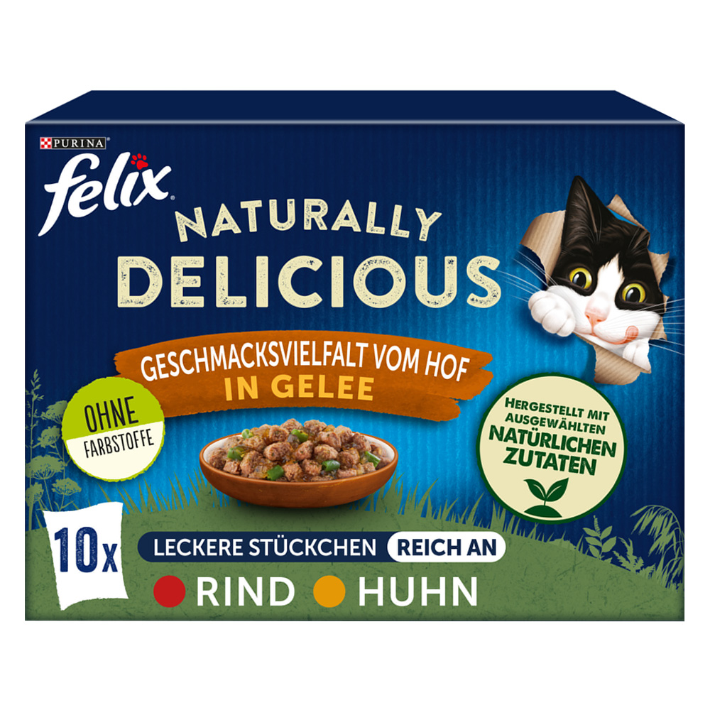 Sparpaket Felix Naturally Delicious 20 x 80 g - Farm-Auswahl in Gelee