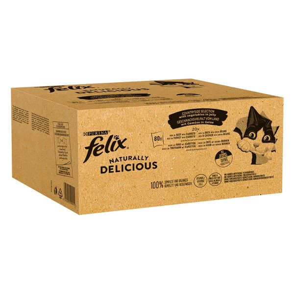 Megapack Felix Naturally Delicious 80 x 80 g - Geschmacksvielfalt vom Land