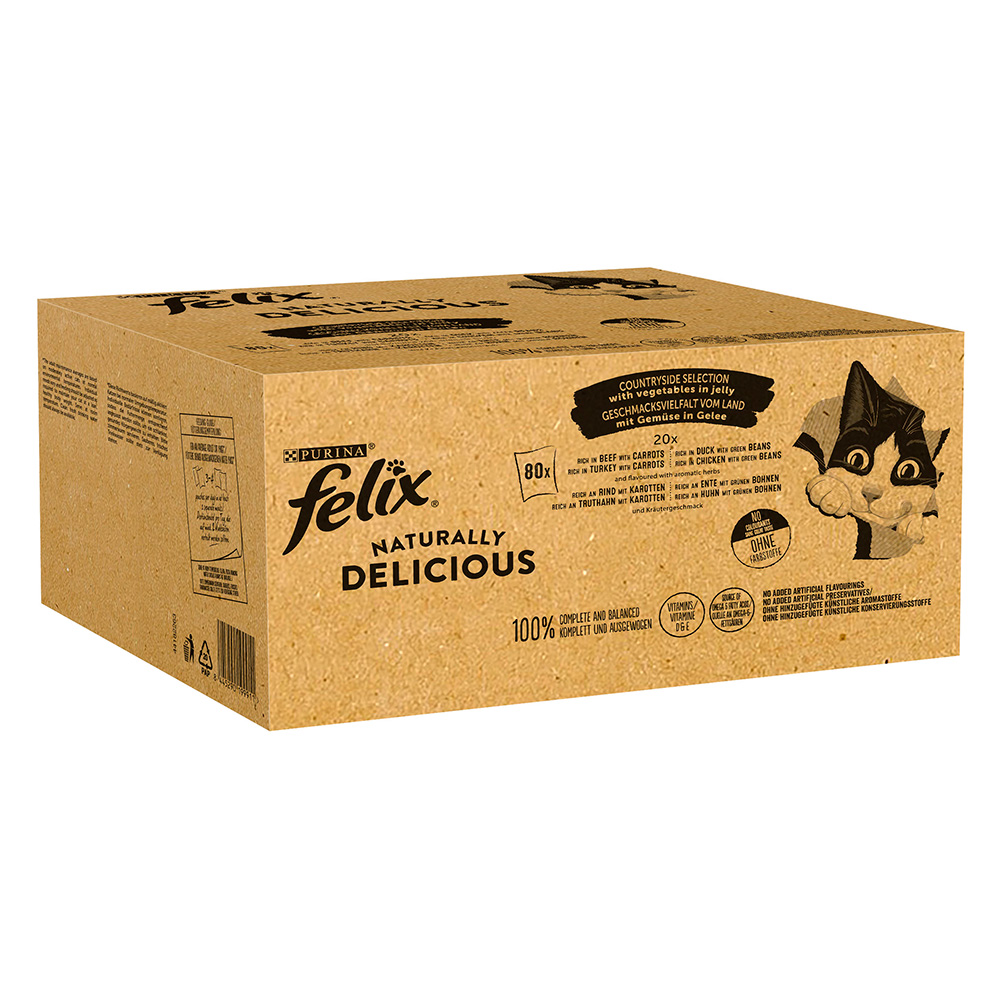 Megapack Felix Naturally Delicious 80 x 80 g - Geschmacksvielfalt vom Land