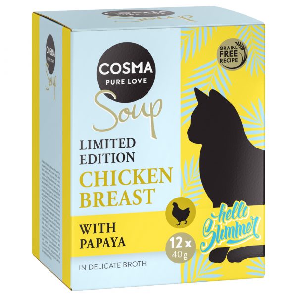 Cosma Soup Limited Edition (Hühnchenbrust mit Papaya) 12 x 40 g  - Hühnchenbrust mit Papaya
