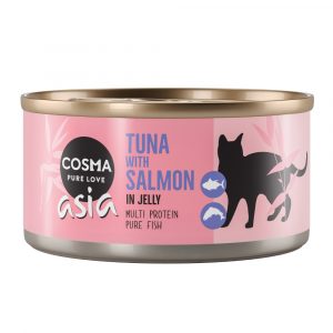 Sparpaket Cosma Asia in Jelly 24 x 170 g - Thunfisch mit Lachs