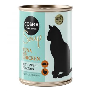 Sparpaket Cosma Soup 12 x 100 g - Thunfisch und Hühnchen mit Süßkartoffel