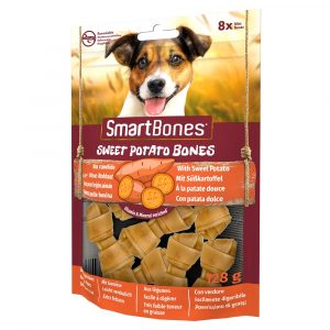SmartBones Hundeknochen Süßkartoffel für kleine Hunde - 3 x 8 Stück