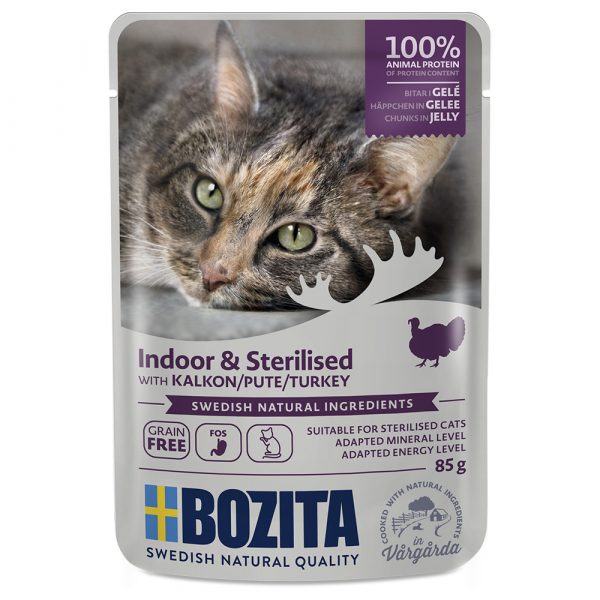 Bozita Häppchen in Gelee Indoor & Sterilised 12 x 85 g - Pute