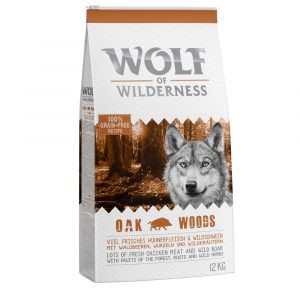 2 x 12 kg Wolf of Wilderness Trockenfutter - getreidefrei - Oak Woods - Wildschwein