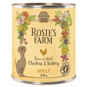 Sparpaket Rosie's Farm Adult 24 x 400 g  - Mix 1 (Huhn & Truthahn
