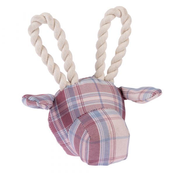 TIAKI Hundespielzeug Giraffe mit Seil - Gr. S: L 18 x B 11 x H 16 cm