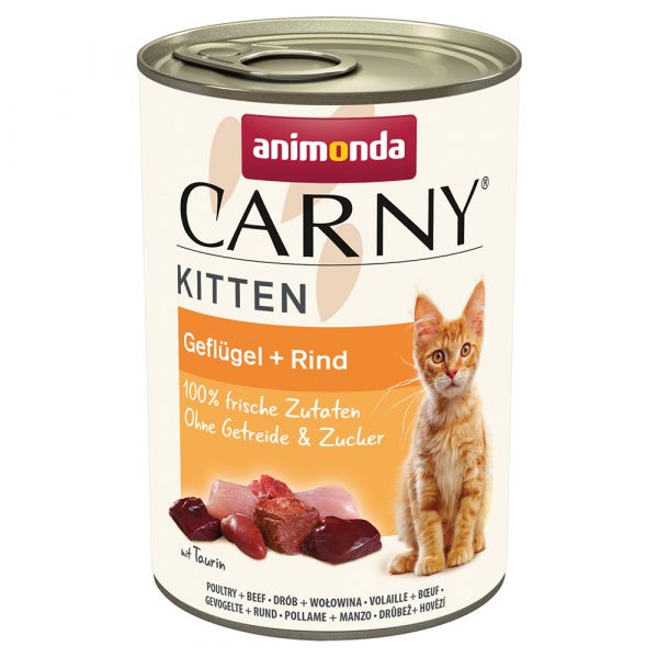 Sparpaket Animonda Carny Kitten 24 x 400 g - Geflügel & Rind