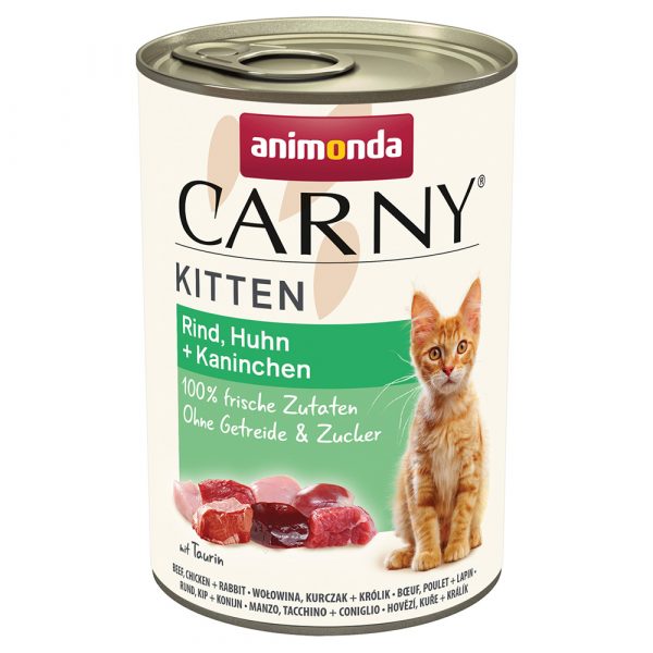 Sparpaket Animonda Carny Kitten 24 x 400 g - Rind