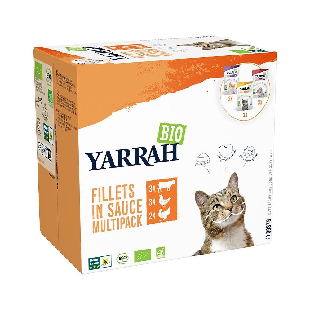 Mix Yarrah Bio Filets in Soße 8 x 85 g - Mix: Bio-Huhn