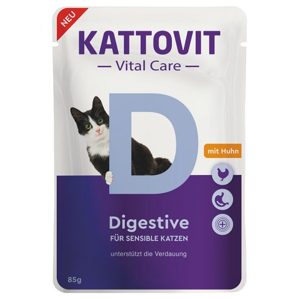 Kattovit Vital Care Digestive Pouches mit Huhn - 24 x 85 g