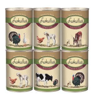 Sparpaket Lukullus Naturkost 24 x  400 g - Adult Mix 5 Sorten