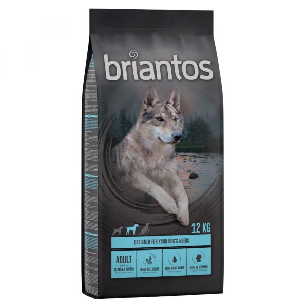 Sparpaket Briantos 2 x Großgebinde - Briantos Adult Lachs GETREIDEFREI (2 x 12 kg)