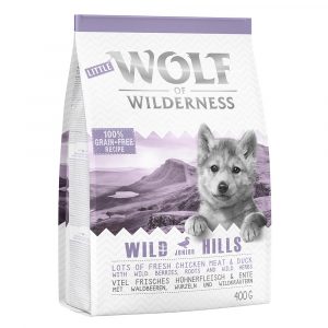 Wolf of Wilderness - getreidefrei - zum Probierpreis! - JUNIOR Wild Hills - Ente  (400g)
