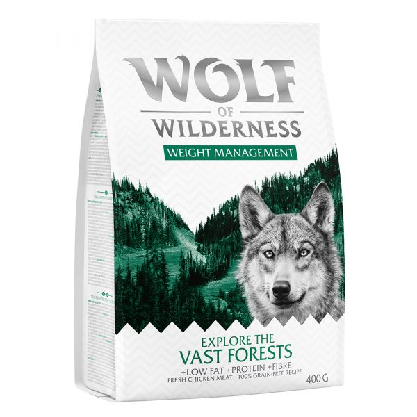 Wolf of Wilderness - getreidefrei - Probierbeutel - Explore The Vast Forests - Weight Management (400g)