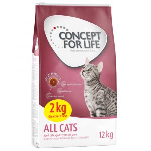 10 + 2 kg gratis! 12 kg Concept for Life für Katzen im Bonusbag - All Cats (10 + 2 kg)