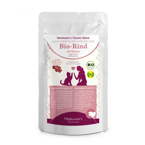 Herrmann's Bio-Menü 6 x 85 g - Bio Rind mit Bio Quinoa