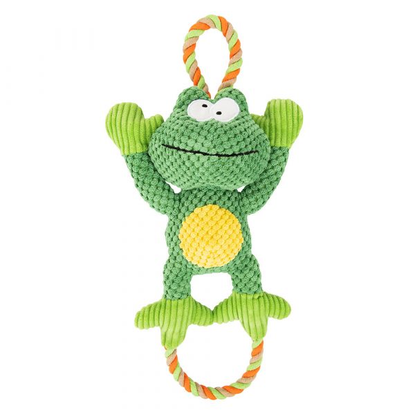 Doglove Hundespielzeug Frosch - L 42 x B 18 x H 10 cm