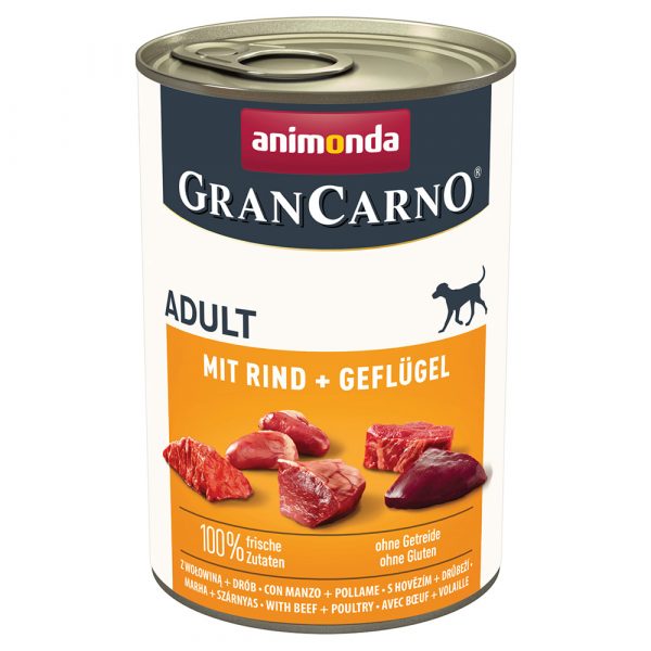 Sparpaket Animonda GranCarno Original 12 x 400 g - Rind & Geflügel