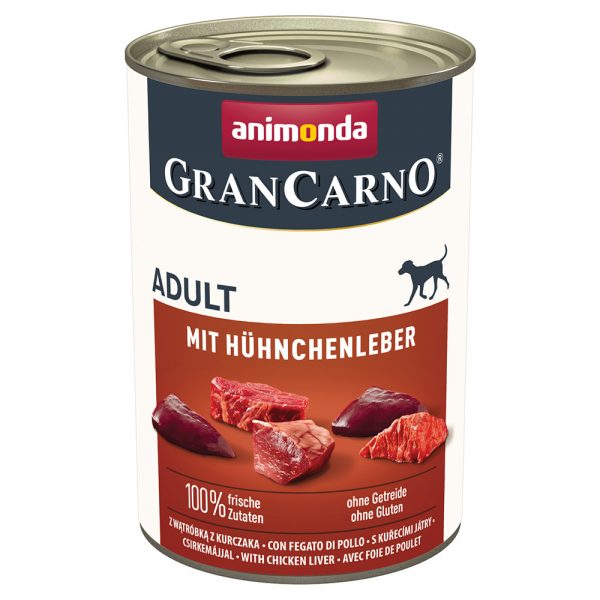 Sparpaket Animonda GranCarno Original 12 x 400 g - Hühnchenleber