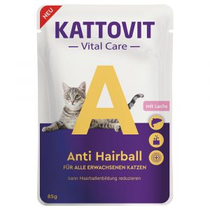 Kattovit Vital Care Anti Hairball mit Lachs - 6 x 85 g