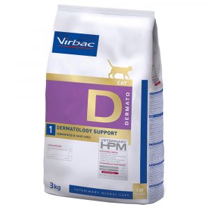 Virbac Veterinary HPM Cat Dermato D1 - Sparpaket: 2 x 3 kg