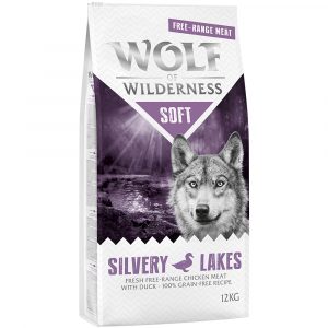 Wolf of Wilderness "Soft - Silvery Lakes" Freiland-Huhn & Ente - getreidefrei - 12 + 2 kg gratis! 14 kg