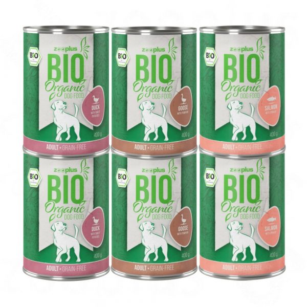 zooplus Bio Getreidefrei Mixpaket  - 6 x 400 g: Ente/Süßkartoffel