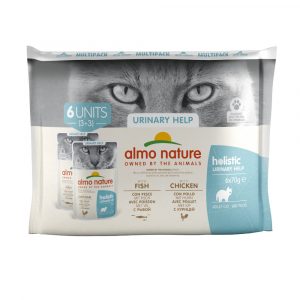 20 + 4 gratis! 24 x 70 g Almo Nature Holistic - Urinary Help Mix: Fisch & Huhn (24 x 70 g)