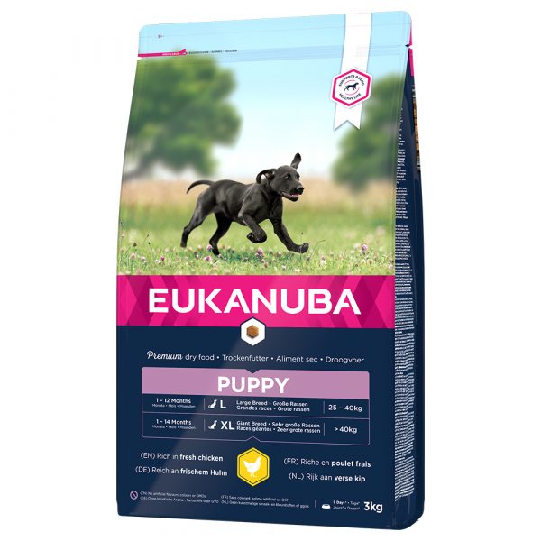 3 kg Eukanuba Breed Trockenfutter zum Sonderpreis! - Puppy Large Huhn