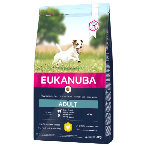 3 kg Eukanuba Breed Trockenfutter zum Sonderpreis! - Adult Small Huhn